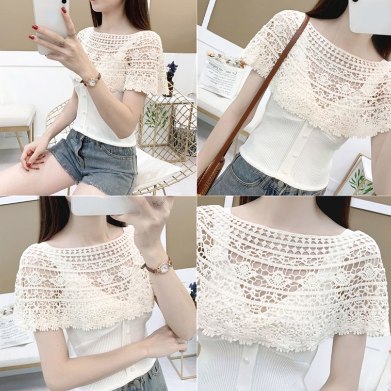 Khăn Choàng Ren Thêu Họa Tiết Xinh Xắn Dành Cho Cô Dâu