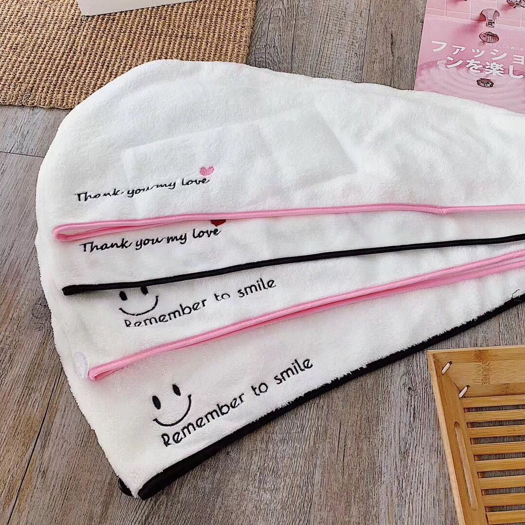 Quick Dry Absorbent Bath Hair Towel Drying Turban Wrap Cap Spa Bathing Hat