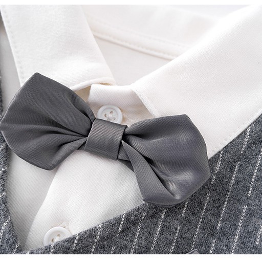 Sét bộ công tử vest 3 chi tiết kèm nơ dành cho bé trai 3-36m