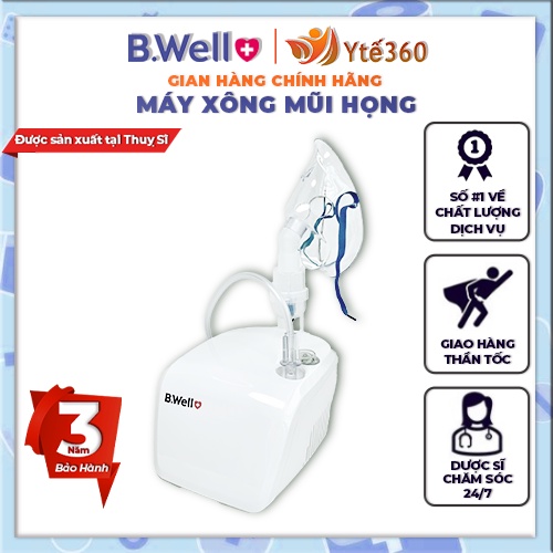 Máy Khí Dung Xông Mũi Họng B Well PRO 110 | Sản Xuất Tại Thụy Sĩ | Bảo Hành 3 năm | TTYT Ngọc Khánh