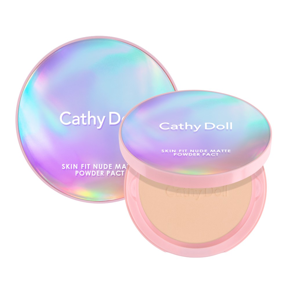 Phấn phủ Cathy Doll Skin Fit Nude Matte Powder Pact SPF30 PA+++ 12g