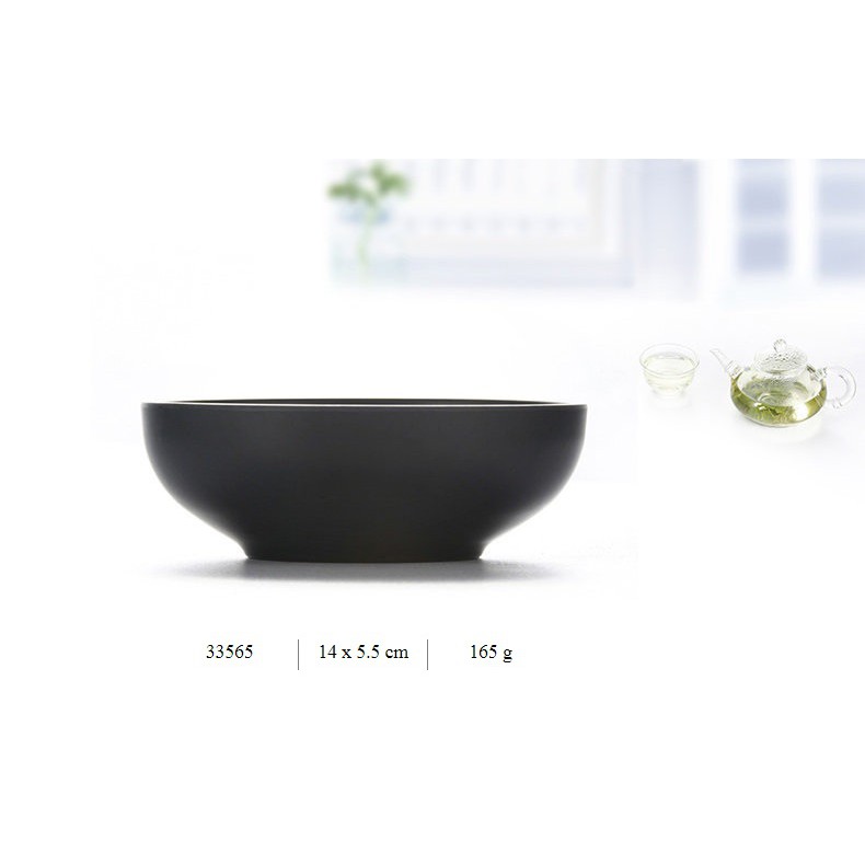 Tô ảo kiểu Hàn Quốc melamine cao cấp màu đen 14x5.5cm 33565