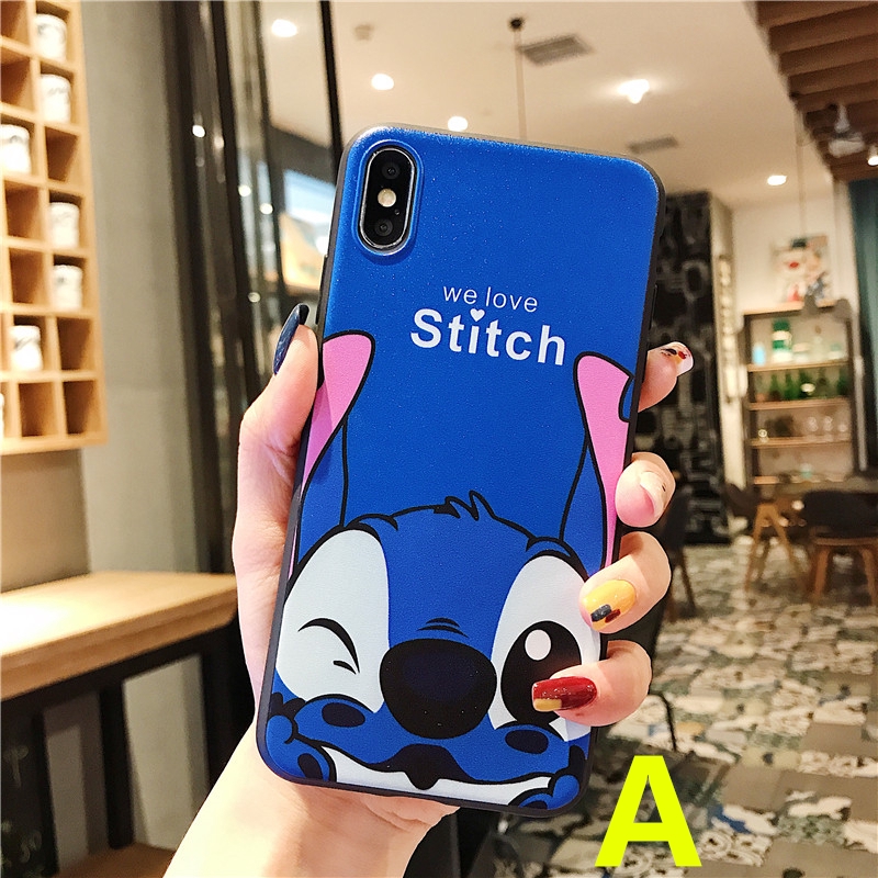 Ốp điện thoại đôi in hình ảnh hoạt hình Lilo & Stitch dễ thương cho Vivo Y95 V9 Y81 Y71 V15 Pro Y91 V5 V7 Plus Y55S