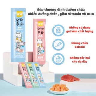 [Mã 155FMCGSALE giảm 7% - tối đa 100K đơn 500K] Súp thưởng cho Mèo - Soup thưởng Shizuka, Cat Food, Xiao Wang