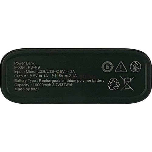 Sạc Dự Phòng Bagi 10000 mAh PB-P9 - Hàng chính hãng - Dung lượng 10000 Tốc độ truyền tải tốt Sạc 2 thiết bị cùng lúc