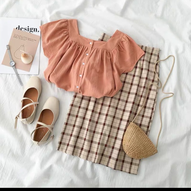 Set áo mix chân váy