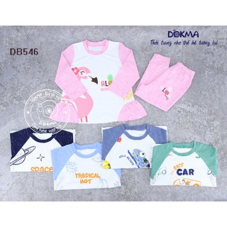 Bộ cotton mềm dài tay bé gái, bé trai 1-5 tuổi