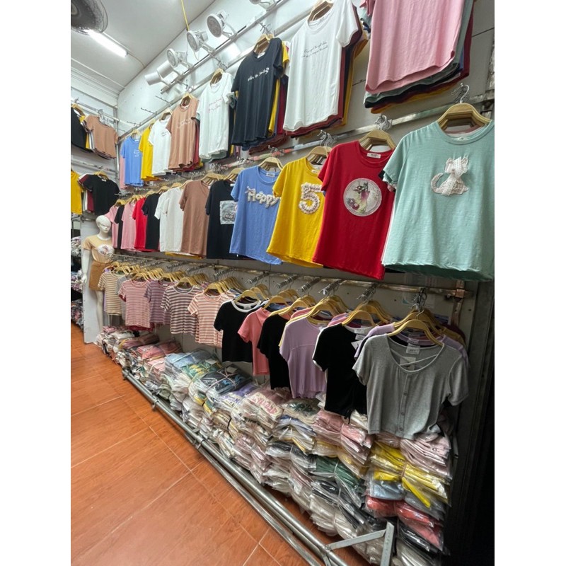 Áo croptop tay lỡ, siêu xinh, chất siêu đẹp, mát, bền hàng Chính hãng Quảng Châu từ an nhiên shop chợ Ninh Hiệp