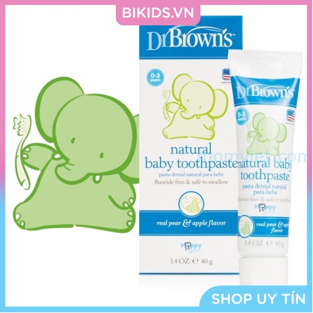 KEM ĐÁNH RĂNG VỊ TÁO ORGANIC DR BROWNS BABY OM+