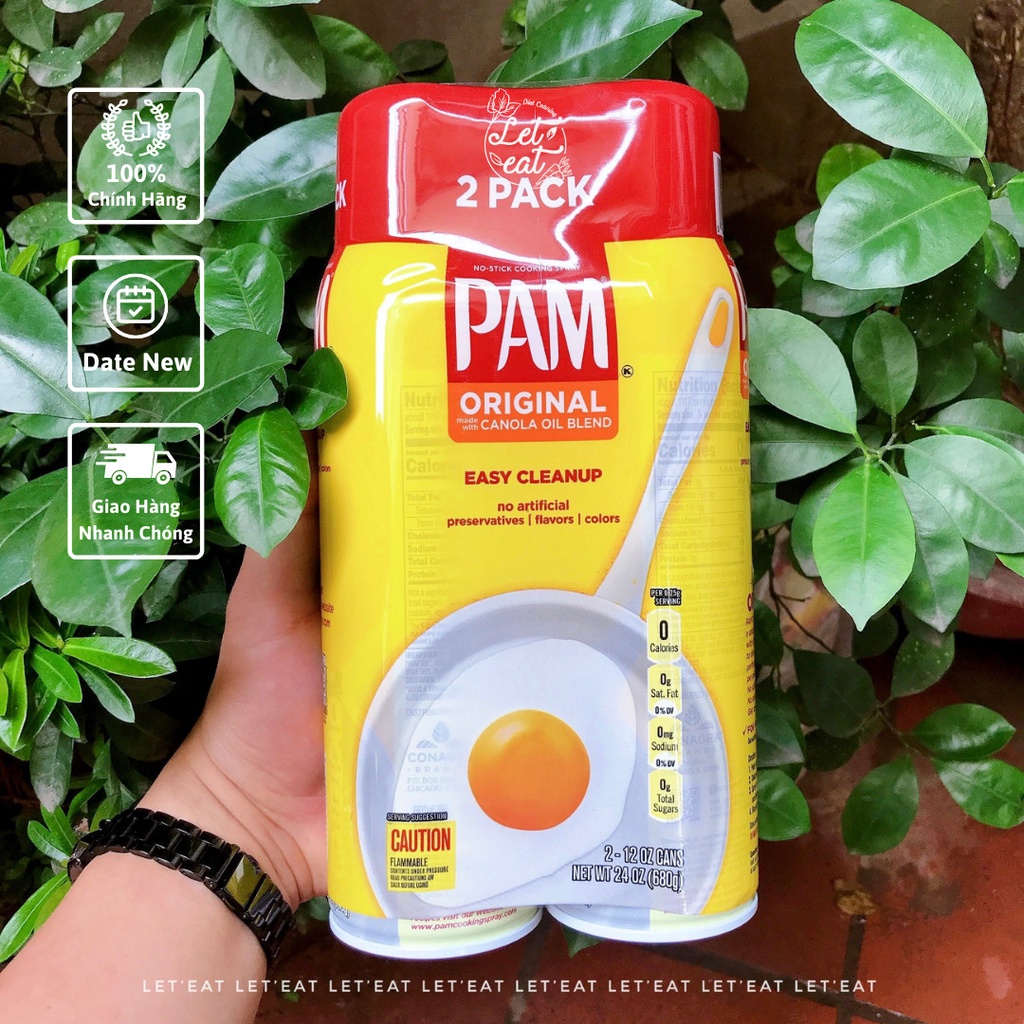 🌱 Dầu Xịt Pam 🌱 Dầu Ăn Kiêng 0 calories Dạng Xịt Pam original 12 oz.( ~ 1200 lần xịt )