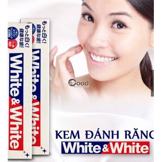 Kem đánh răng white & white nhật lion 150g