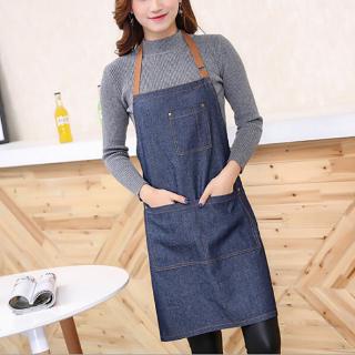 Tạp dề denim chống thấm nước kiểu dáng đơn giản