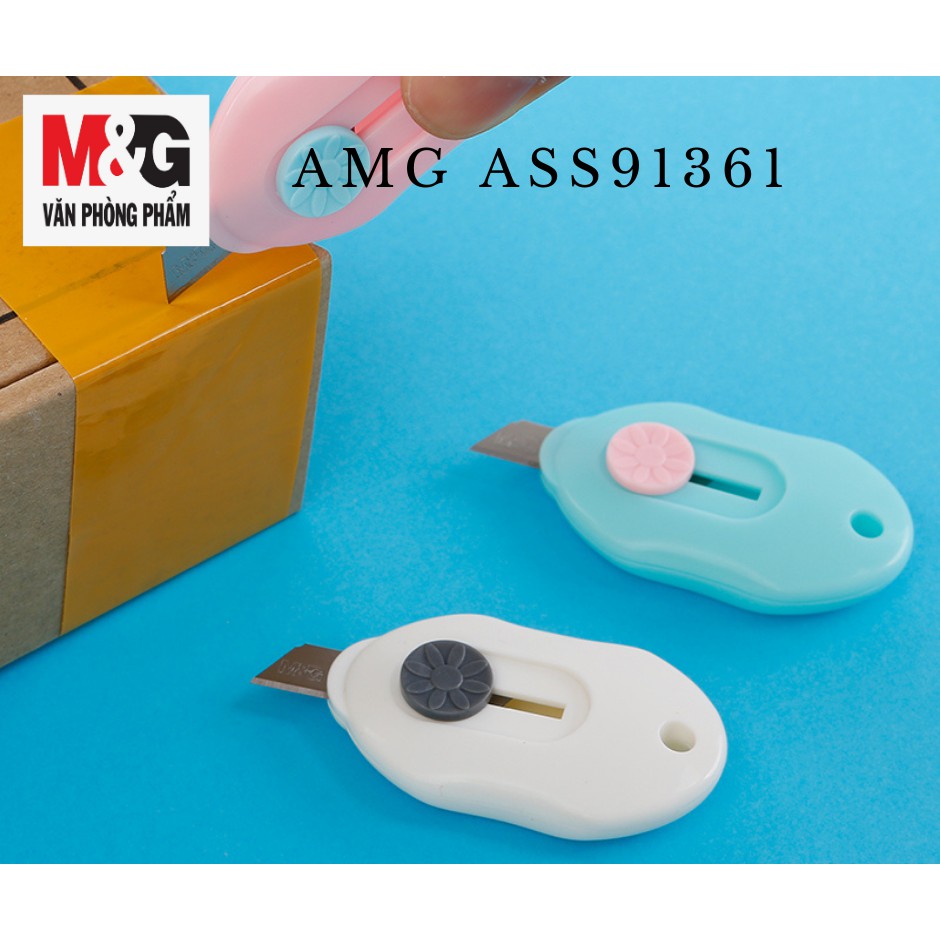 Dao rọc giấy mini tự động M&G ASS91361 kiểu móc khóa (giao màu ngẫu nhiên)