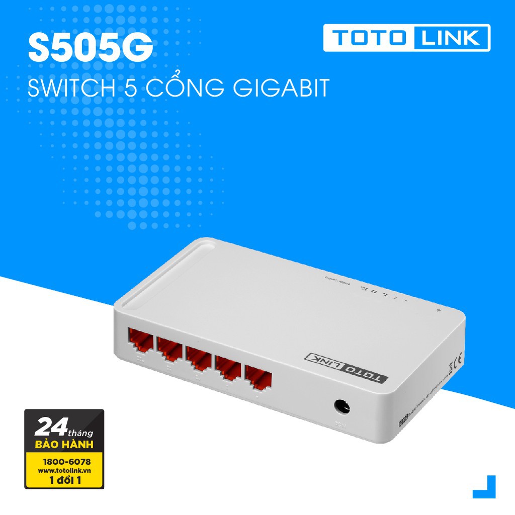 Bộ Chia Mạng 5 Cổng Gigabit Totolink S505G – Hàng Chính Hãng