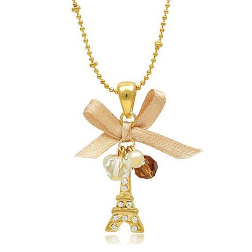 Vòng Cổ Choker Mặt Tháp Eiffel Gắn Nữ Trang Xi Mạ Nữ