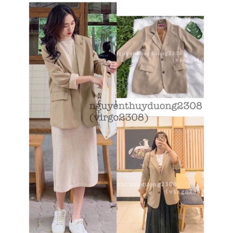 Áo blazer nâu tây 2 lơp phong cách Hàn quốc-Áo vest nâu sang chảnh xmin | BigBuy360 - bigbuy360.vn