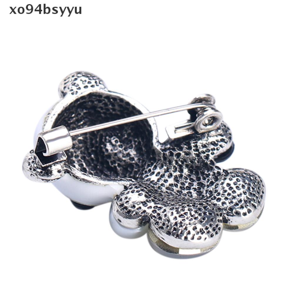 [xo94bsyyu] Fashion Wedding Bridal Crystal Enamel Animal Panda Corsage Banquet Brooch Pin [xo94bsyyu]