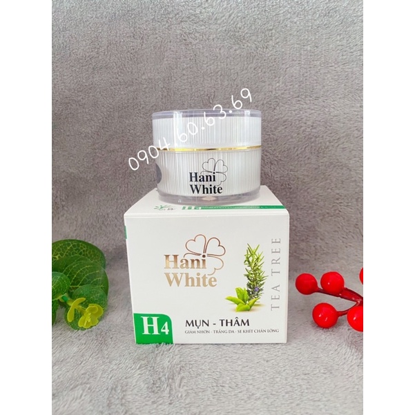Kem HANI WHITE 25g Mụn-Thâm-Giảm Nhờn-Trắng Da-Se Khit Lỗ Chân Lông HANIWHITE