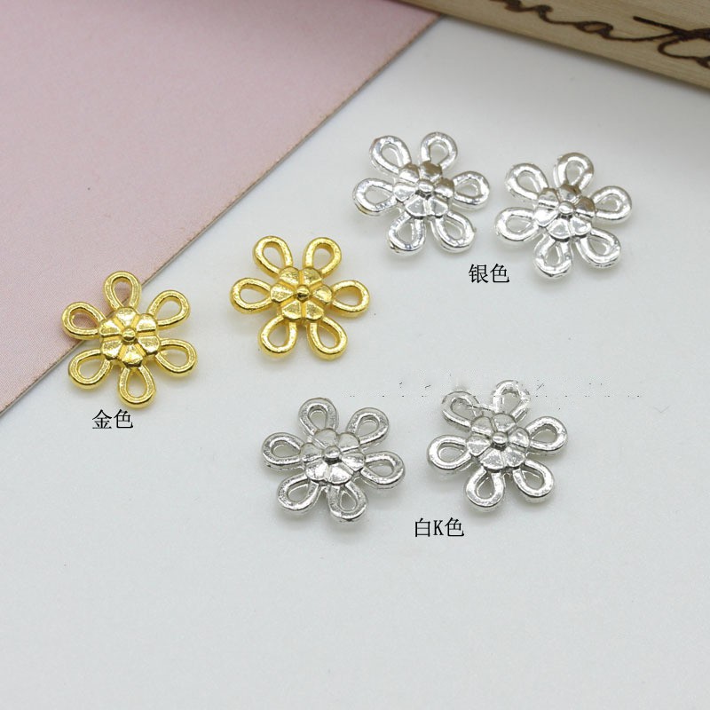 [Nguyên liệu làm trâm] 5 phiến hoa đúc 6 cánh 10mm