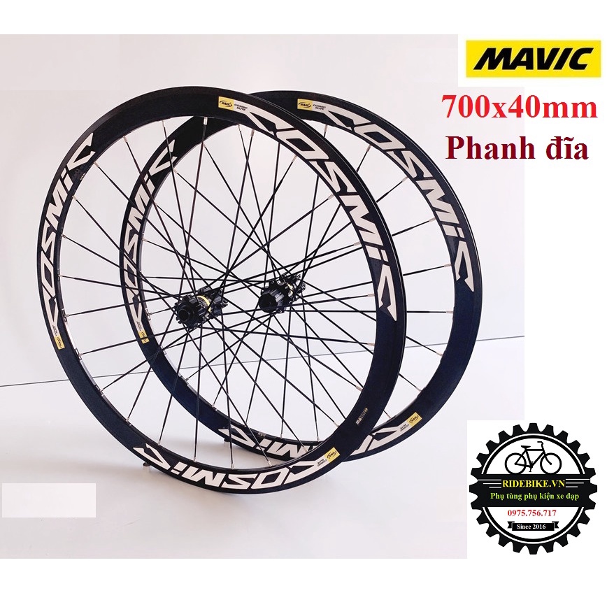 Bộ vành nhôm xe đạp road MAVIC COSMIC Elite 700Cx40mm - phanh đĩa