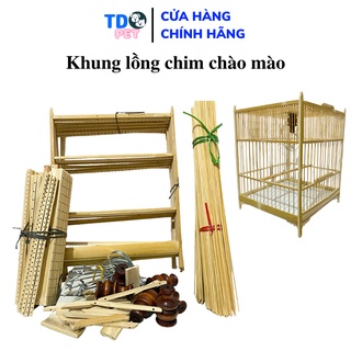 Khung lồng tự ráp ép mộc chim chào mào TD PET dễ dàng lắp đặt (tặng cóng)