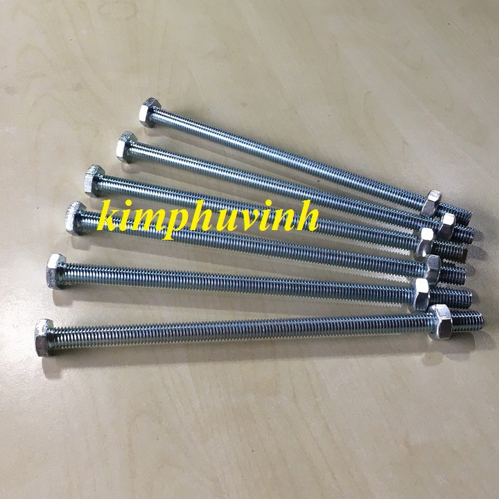05 BỘ -  M10x200mm BULONG LỤC GIÁC - BULON 10Li