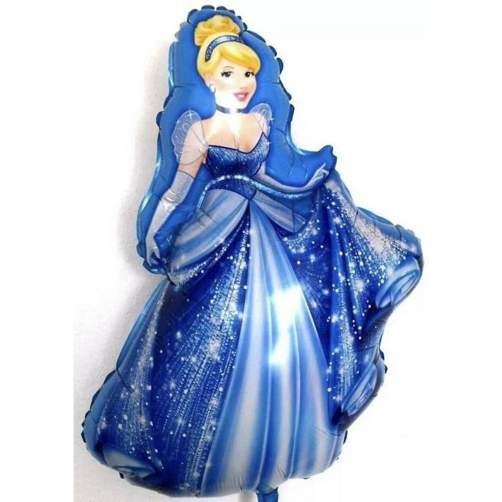 DISNEY Set 5 Bong Bóng Hình Công Chúa Belle / Cinderella / Aurora / Bạch Tuyết / Elsa Trang Trí Tiệc Sinh Nhật