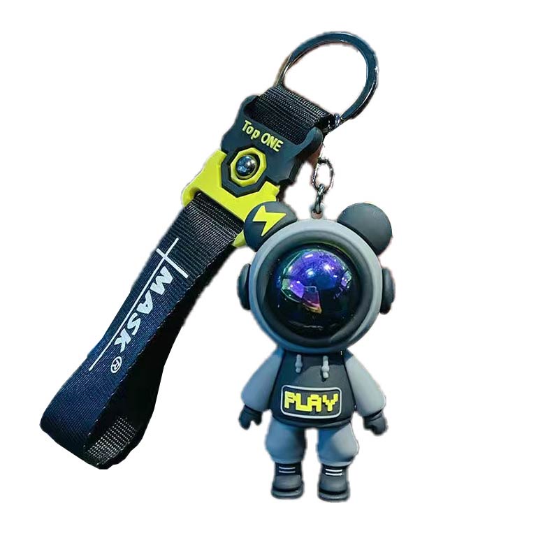 Carve.A Store Móc Khóa Hình Gấu Tia Chớp Dễ Thương trang trí ba lô