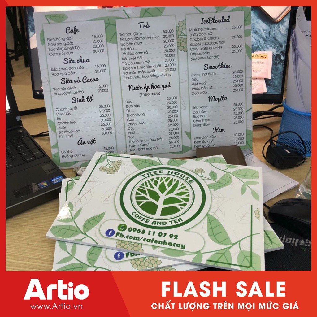 In Menu A4 Formex Decal chất lượng cao