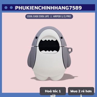 🔥 Case Ap 1/2/3 & Pro 🔥 Freeship 🔥 VỎ BỌC MODEL CÁ MẬP CUTE - Cho Tai Nghe Không Dây (Bluetooth) - MOBILE89