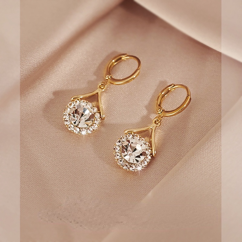 Bông Tai Đính Đá Phong Cách Thời Trang Hàn Quốc Dành Cho Nữ