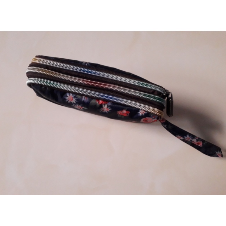 Ví cầm tay nữ Hoa đậm 3 ngăn