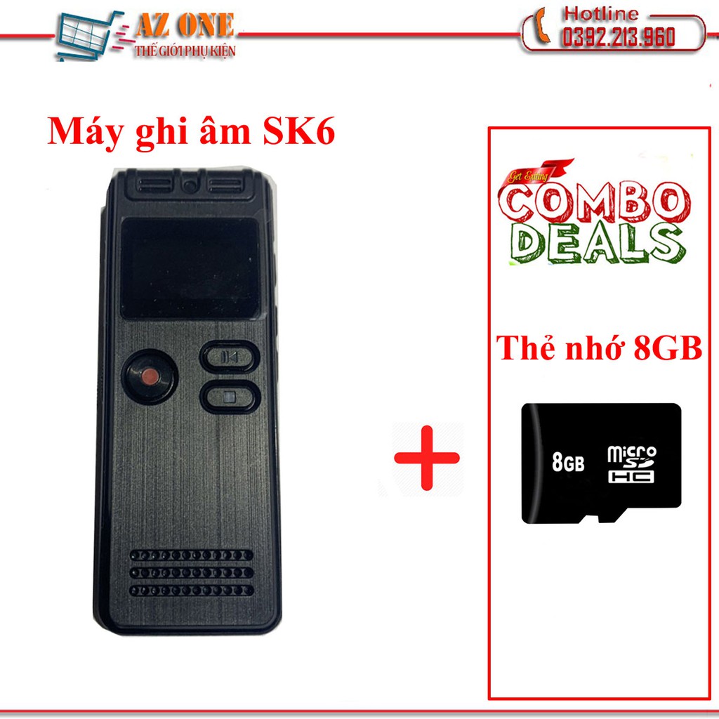Máy ghi âm chuyên dụng SK6 tặng kèm thẻ nhớ 8GB