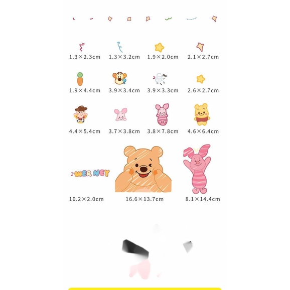 Miếng Dán Trang Trí Bình Xăng Xe Hơi Hình Gấu Pooh Dễ Thương Chống Thấm Nước / Trầy Xước