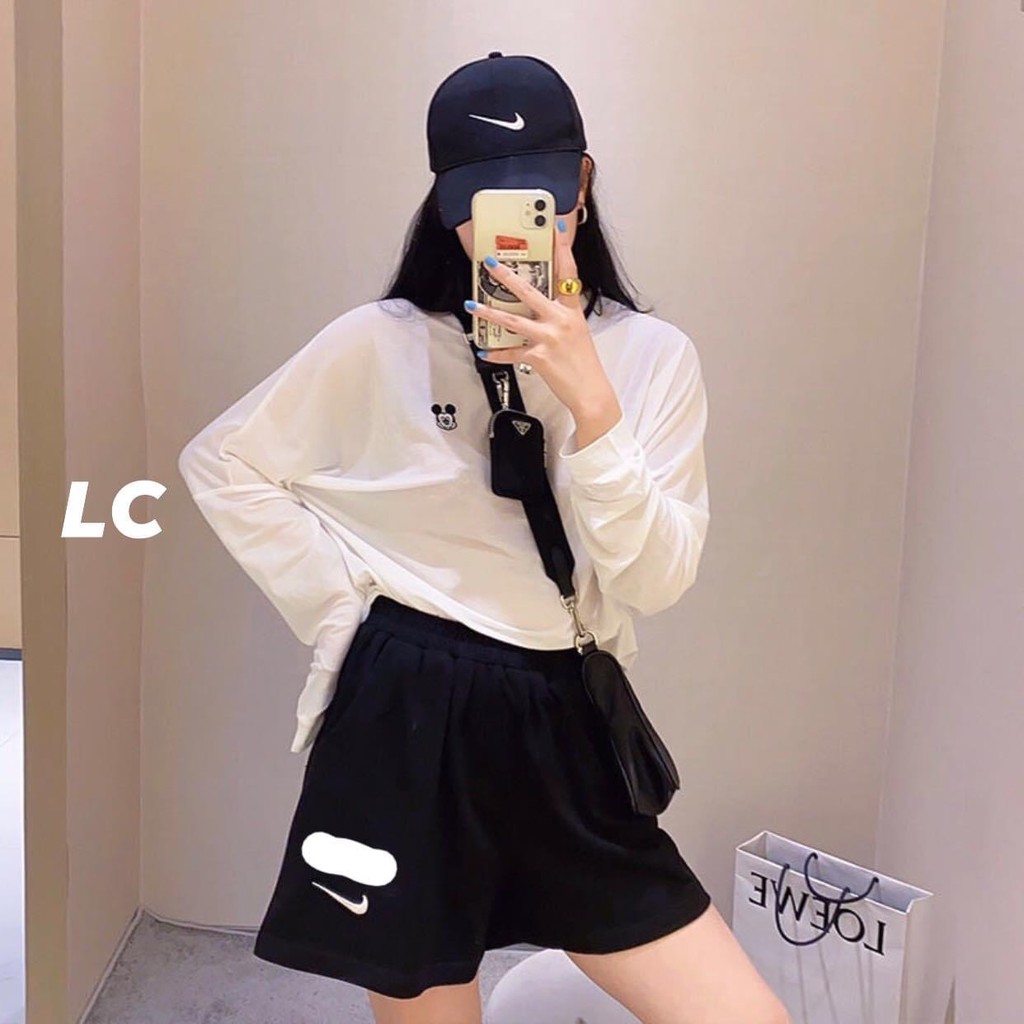Quần 🦋 short chất đẹp loại 1 mix kèm áo 2 dây áo thun croptop cực xinh mặc đi chơi đi tập đều đẹp | BigBuy360 - bigbuy360.vn
