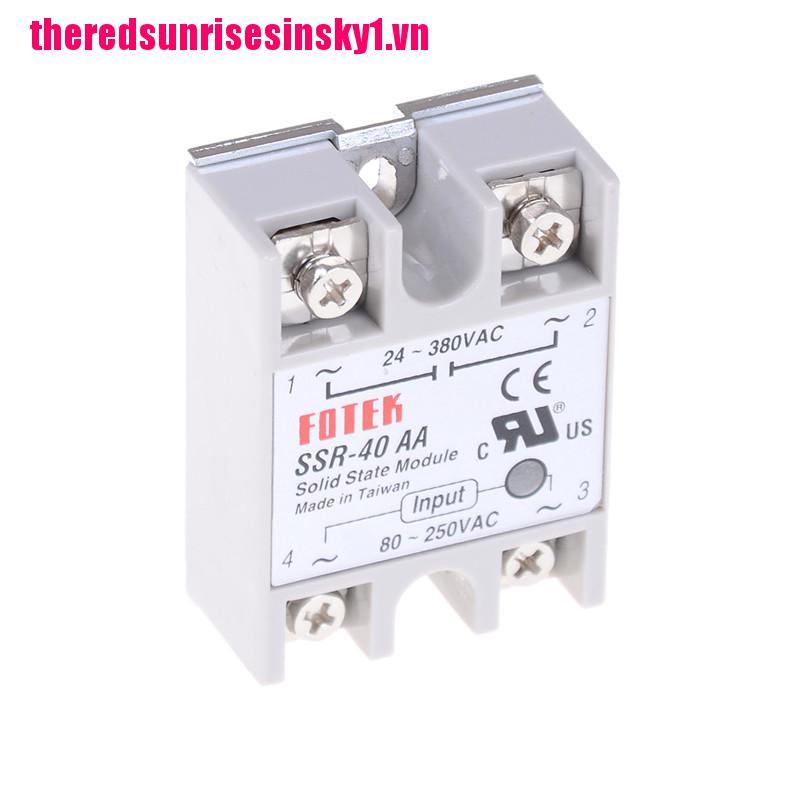 Rơ Le Trạng Thái Rắn Ssr-40Aa 40a Ac Relais 80-250v To 24-380vac Ac Ssr