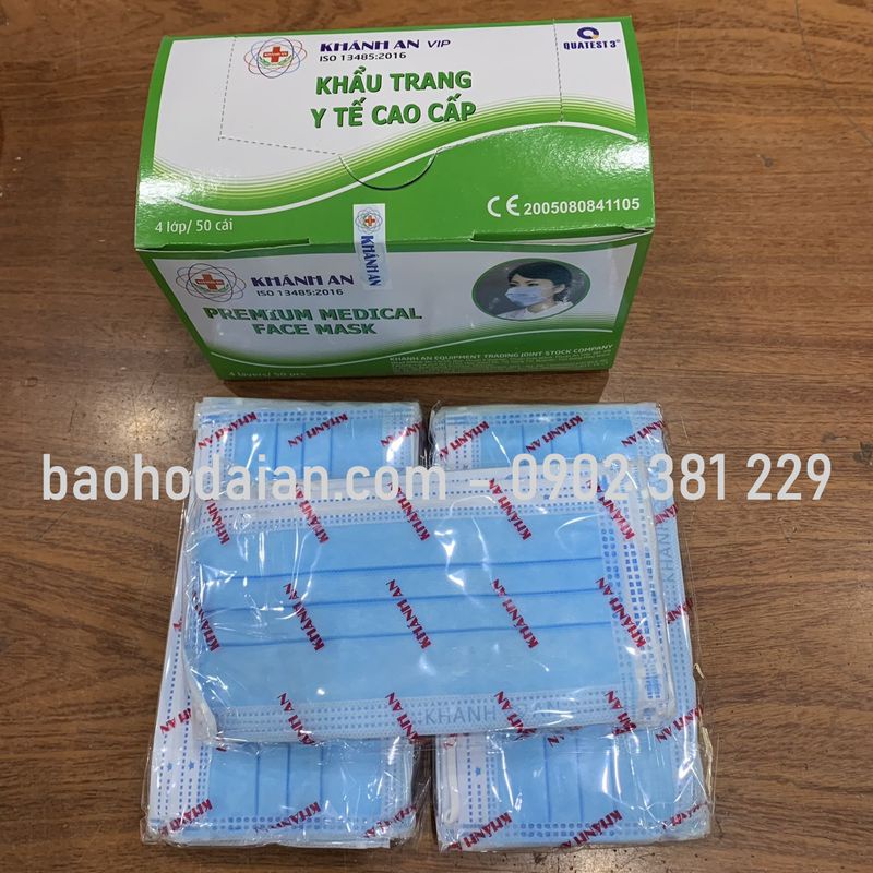 Khẩu trang y tế kháng khuẩn 4 lớp Khánh An - (hộp 50 cái)