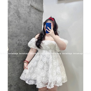 ĐẦM HOA THÊU TAY BỒNG [ TNT SHOP BIGSIZE 60KG 90KG ]