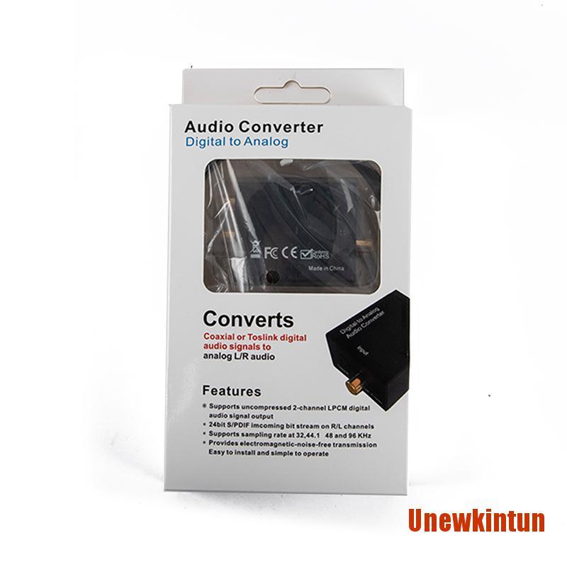 UNEWUN Digital to Analog Audio Converter Fiber Toslink Coaxial Signal Audio Decod