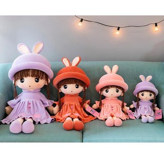 BÚP BÊ ĐỘI MŨ THỎ NHỒI BÔNG CAO CẤP ( 55-80cm )