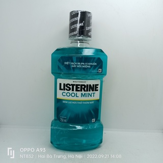 Nước Súc Miệng Bạc Hà  Listerine 750ML Ngừa Sâu Răng  Làm Sạch Mảng Bám Chống Hôi Miệng