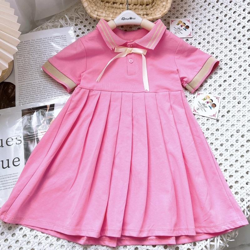 VÁY POLO BABY DOLL ĐÍNH NƠ CHO BÉ