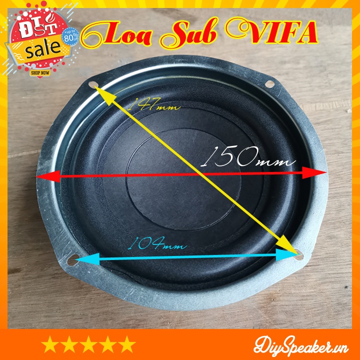Loa Sub ViFa 3R 6inch Công suất đỉnh 140W