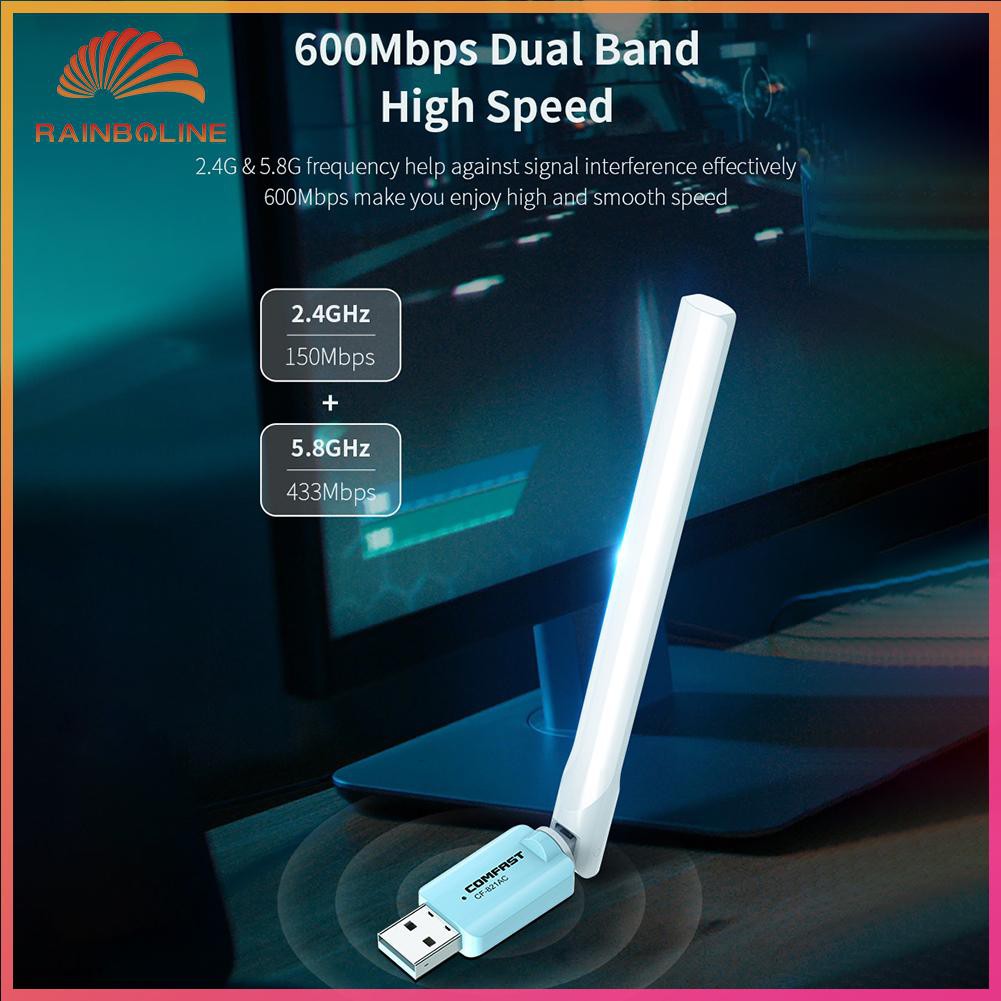 Bộ Chuyển Đổi Ăng Ten Wifi Comfast Cf-821Ac 600m 2.4 + 5.8ghz 3dbi | BigBuy360 - bigbuy360.vn