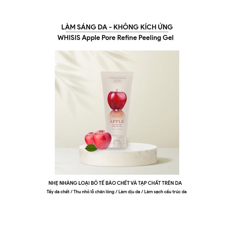 Tẩy da chết táo đỏ WHISIS Apple Pore Refine Peeling Gel  120ml