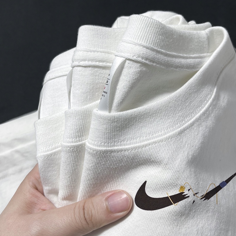 Áo Thun Tay Ngắn Cổ Tròn Dáng Rộng Chất Liệu Cotton Phong Cách Hàn Quốc Cho Cặp Đôi