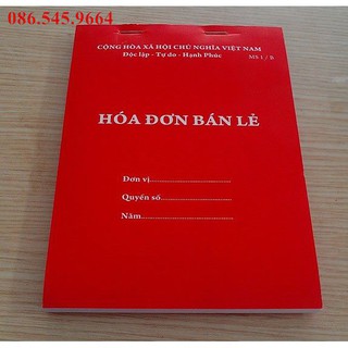 [GIÁ SẬP SÀN]Phiếu xuất, nhập, hóa đơn bán lẻ A4 (cacbon) 2 liên