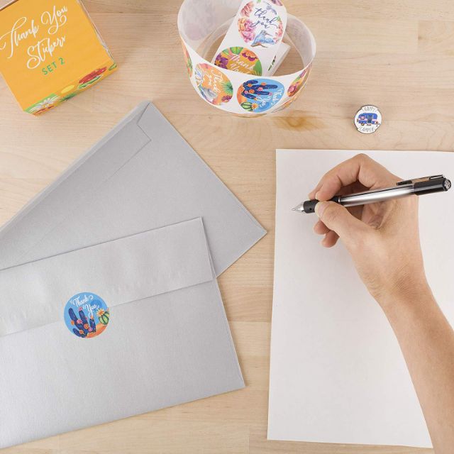 Tag giấy decal cảm ơn dán sản phẩm đóng gói quà tặng, bao bì bánh, đồ uống