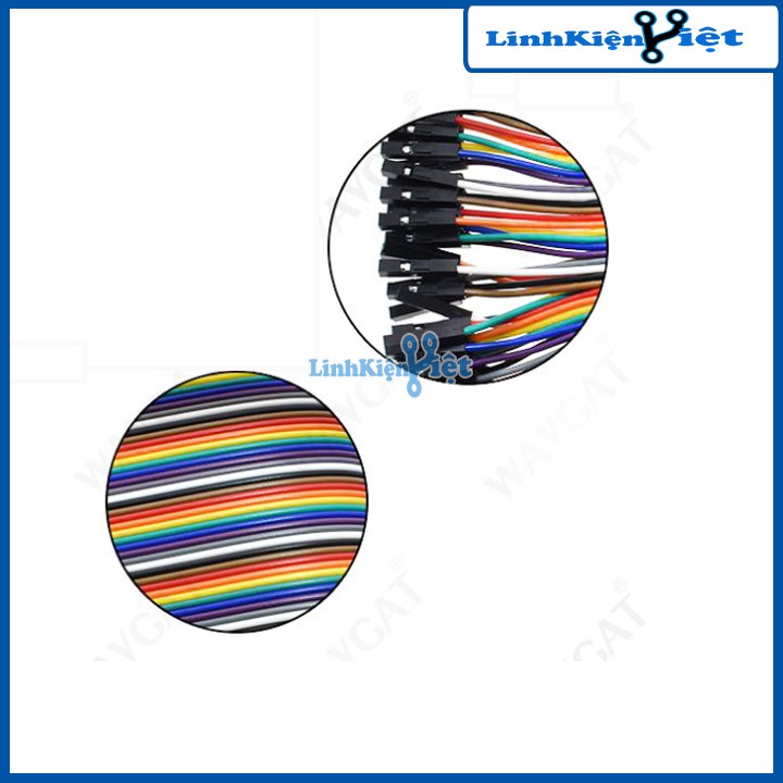 Tệp 10 Sợi Dây Nối 40P 7 Màu Dài 21Cm ( 2 Đầu Cái Cái )
