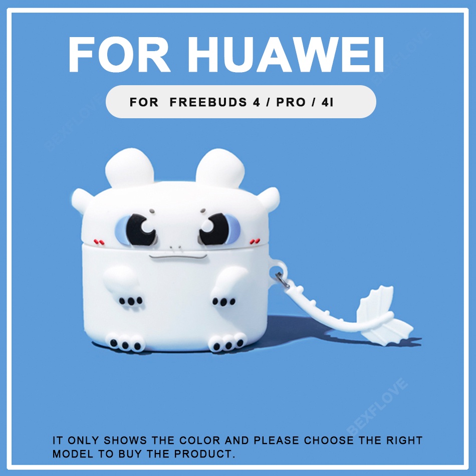 Vỏ đựng hộp sạc tai nghe 3D silicon thiết kế hoạt hình cho Huawei Freebuds Pro